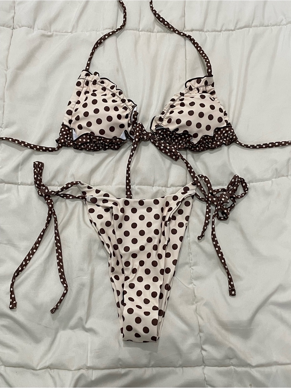 2-Piece Polka Dotted Bikini Set